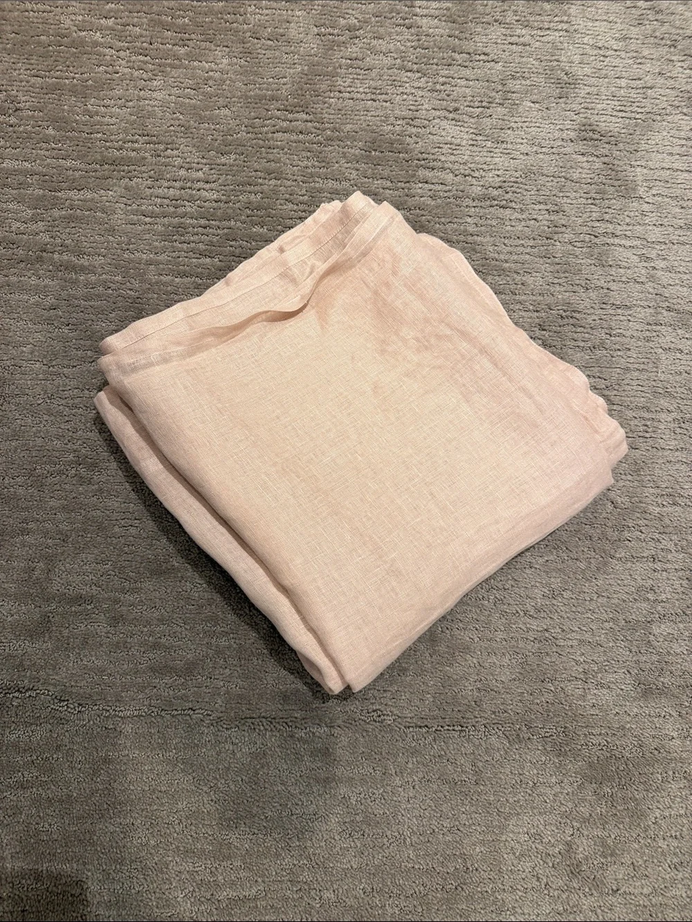Pottery Barn Emery Blush Linen Curtain Panel Pair 50”x 96”
